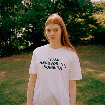 "I came here for the sunburn" T-Shirt - Classic